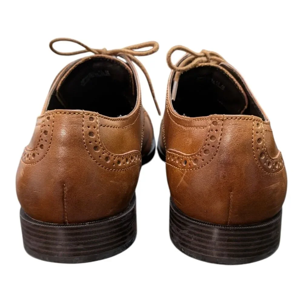 Cole Haan Men's Jefferson Grand Cap Toe Oxford Shoes Brown Leather Size 11 C2379